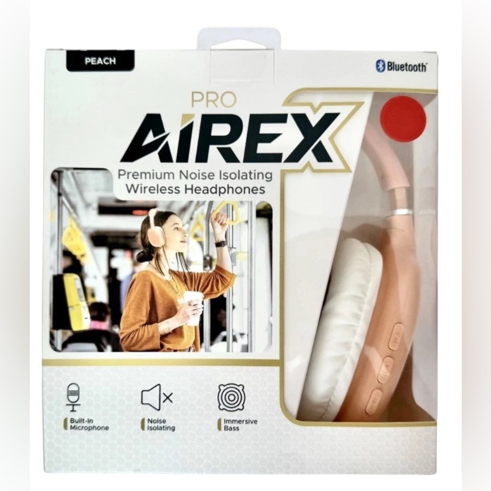 Airex Pro Wireless Headphones - Soft Peach